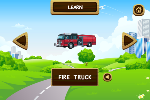 Cars and Trucks Puzzle Vocabulary Game for Kids and Toddlers - Education game to Learn Vehicle Vocabulary Words screenshot 2