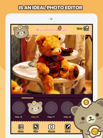 Скриншот из Strawberry Cat Camera Pro - Best Mobile Photo Editor for Kids