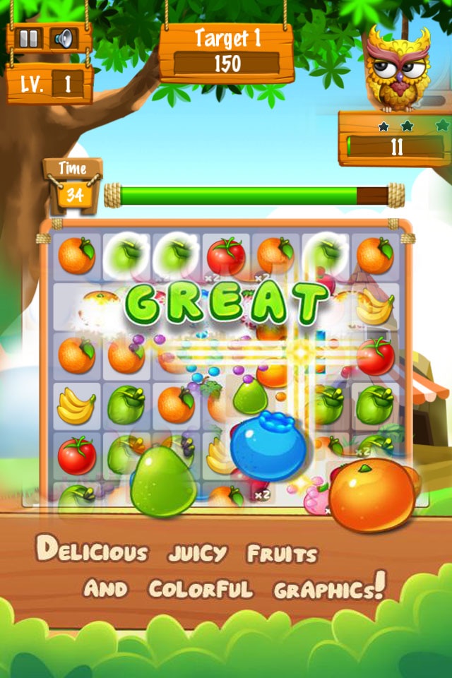 Fruit Kiti Hero Pop Game Free screenshot 2