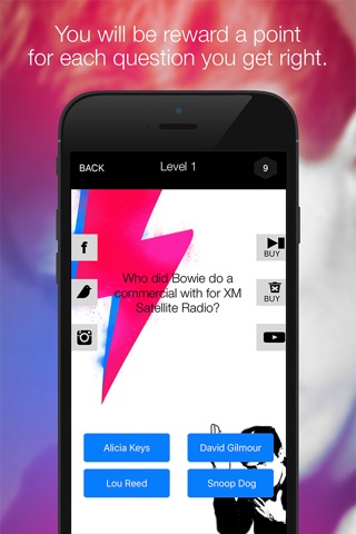 Black Star Trivia App - Trivia for real David Bowie Fans screenshot 2