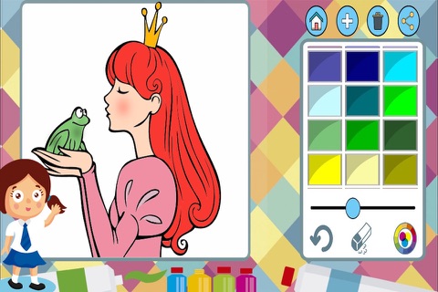 Princesses paint coloring book screenshot 2