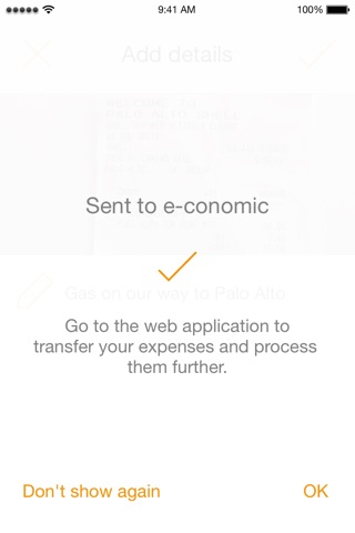 e-conomic - expenses screenshot 3