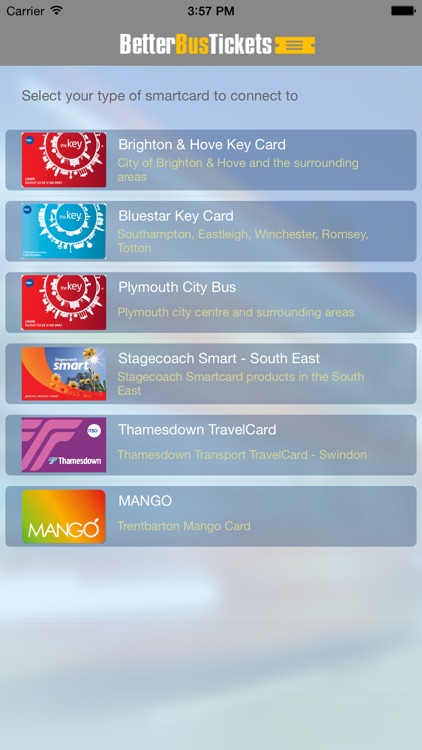 Better Bus Tickets Smartcard Manager