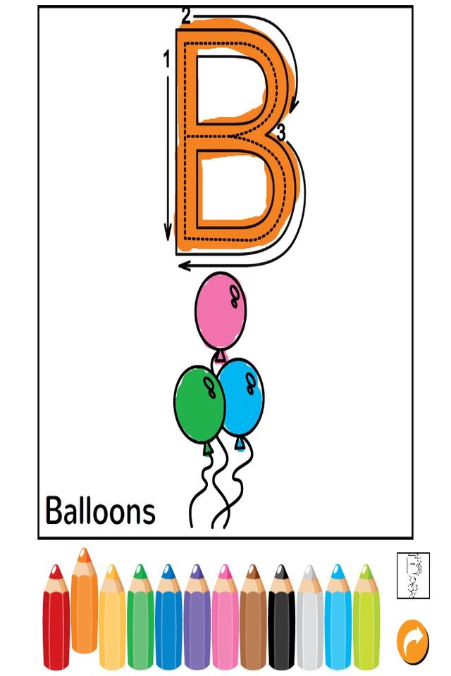 ABC Tracer Phonics Coloring Book: English Vocabulary Learning For Toddlers And Kids! screenshot 3