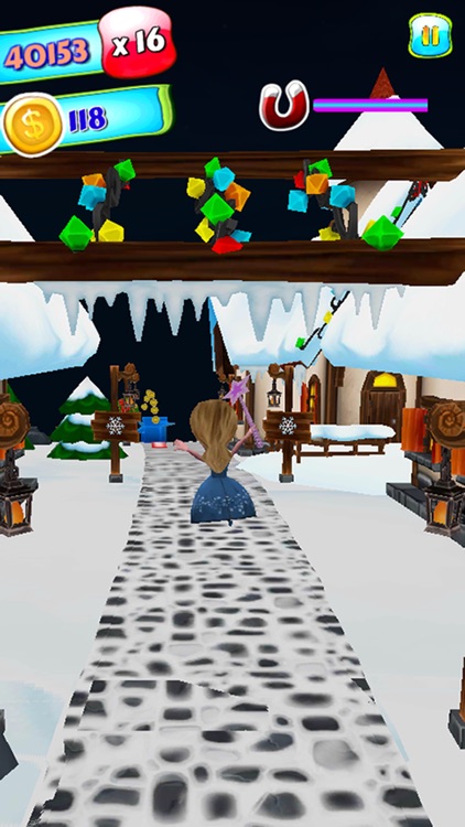 Running Princess Frozen Snow - New Fun Run Ice Adventure Game For Girly Girls FREE screenshot-3