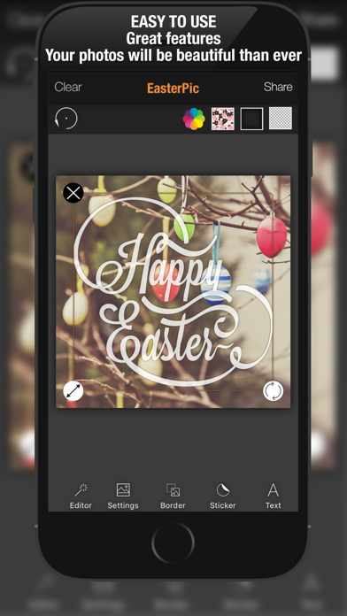 How to cancel & delete EasterPic Happy Easter Photo Editing - Add artwork, text and sticker over picture. Hand picked & hi-res design elements from iphone & ipad 3