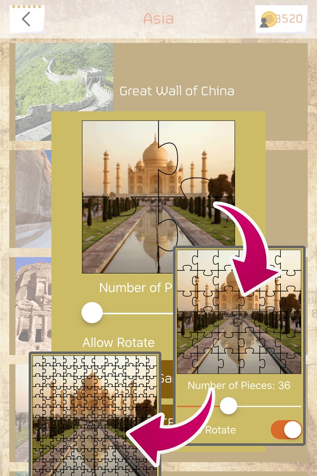 World Heritage Sites Puzzle Game screenshot 2