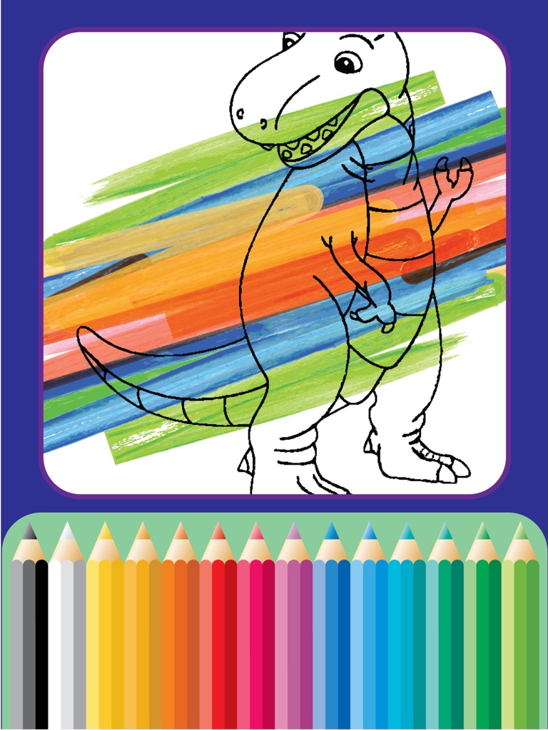 【图】Dinosaurs Village coloring page for boys First Edition(截图3)