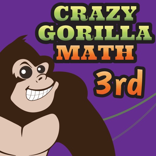 Crazy Gorilla Math School Free Games for 3rd Grade Kids iOS App