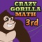 Crazy Gorilla Math School Free Games for 3rd Grade Kids