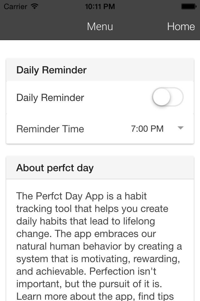 Perfct Day: The Daily Habit Tracking Tool screenshot 3