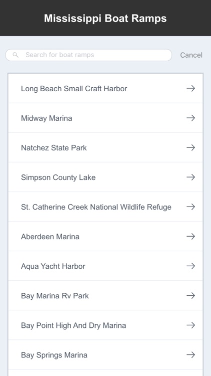 Mississippi Boat Ramps & Fishing Ramps