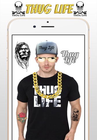 Thug Life Photo Sticker Maker - Photo Editor with ThugLife Stickers & Tattoo screenshot 2