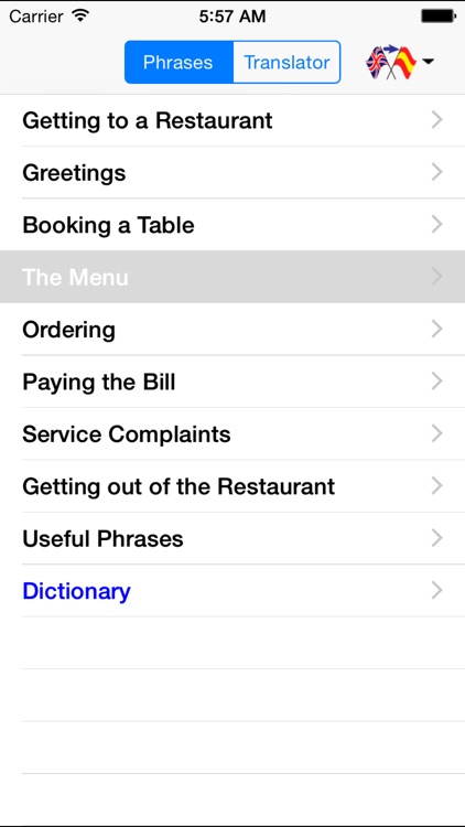 Spanish-English Restaurant Translator (Offline)