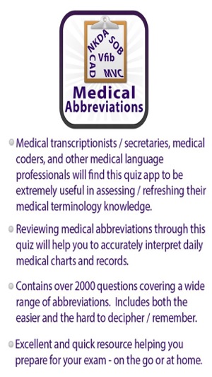 Medical Acronyms & Abbreviations Quiz