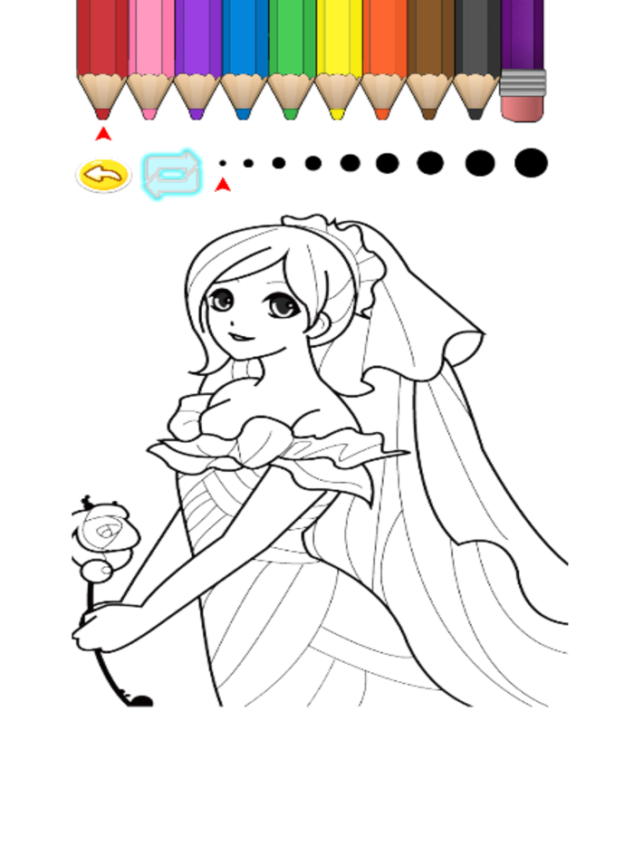 Kids Coloring Book - Princess Kanagawa 2