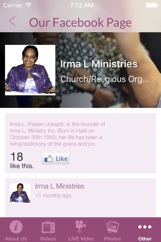 irmalministries screenshot 4