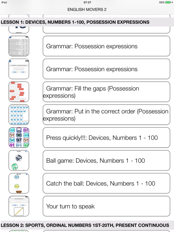 English Tercero de Primaria Segundo Trimestre for iPad