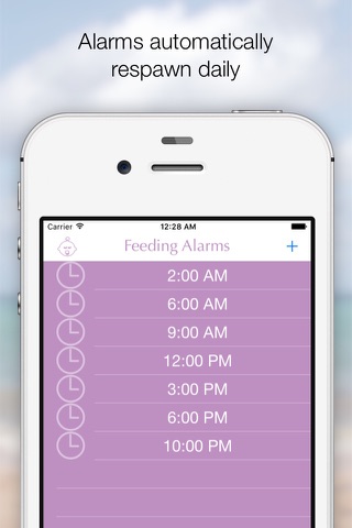 Baby Feeding Alarm - Create your baby's feeding schedule screenshot 2