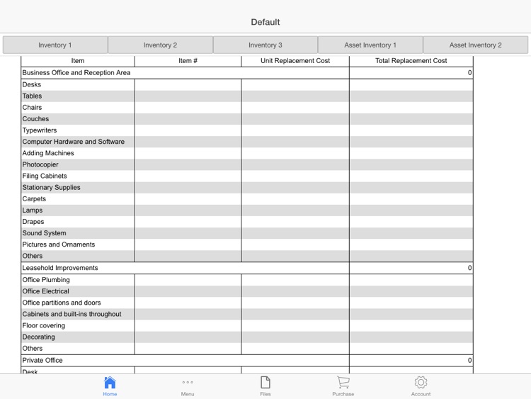 Inventory Log