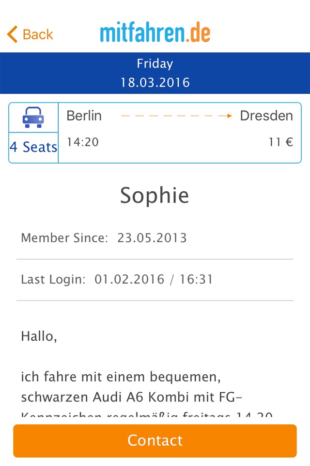 Mitfahrzentrale Mitfahrportal screenshot 4