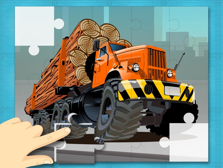 Trucks and Vehicles Jigsaw Puzzles : free logic game for toddlers, preschool kids and little boys screenshot-4