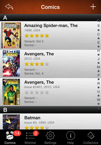 Comic Book Collector Database - náhled