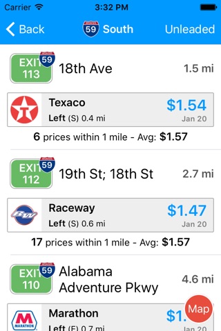 iExit Gas: Cheapest Gas Prices By Interstate Exit screenshot 2
