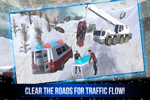 911 Winter Snow Force : Emergency Rescue Traffic Driver screenshot 3