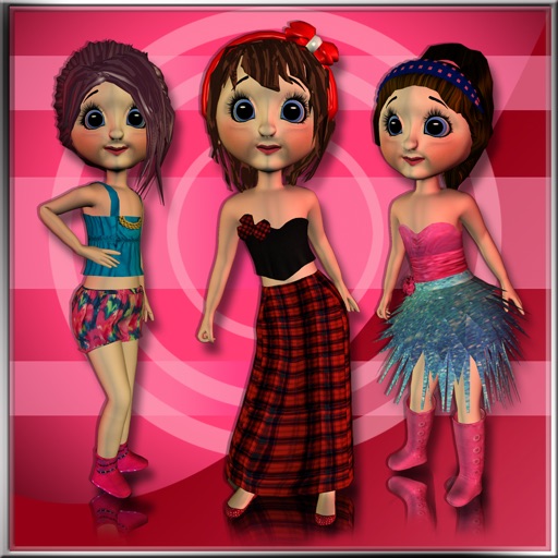 Kids Dress Up 3D | your favorite girl dolls with trendy dresses, skirts, jeans, t-shirts and gowns icon