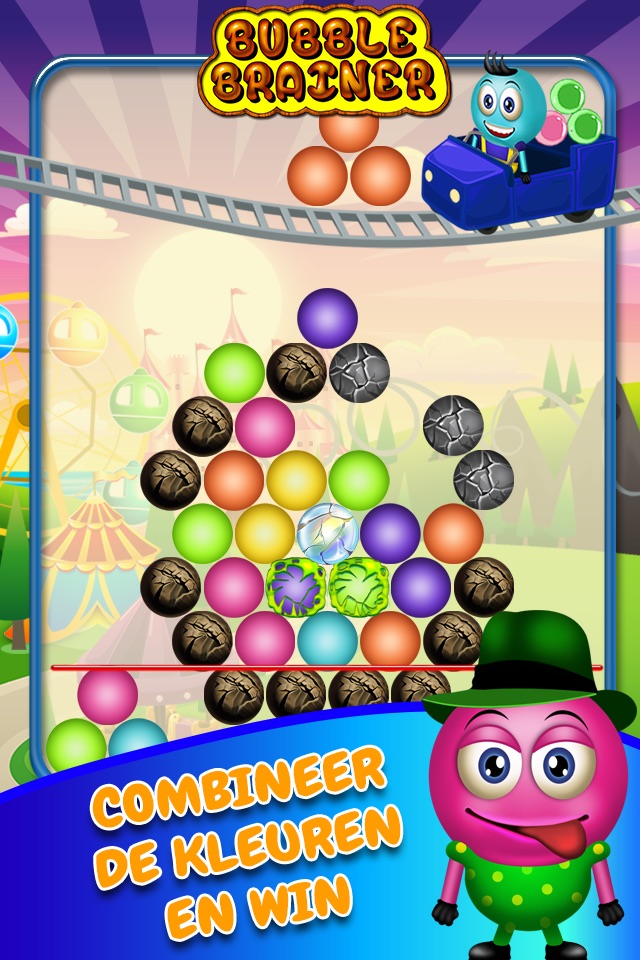 Bubble Brainer - Match 4 with falling bubbles screenshot 2