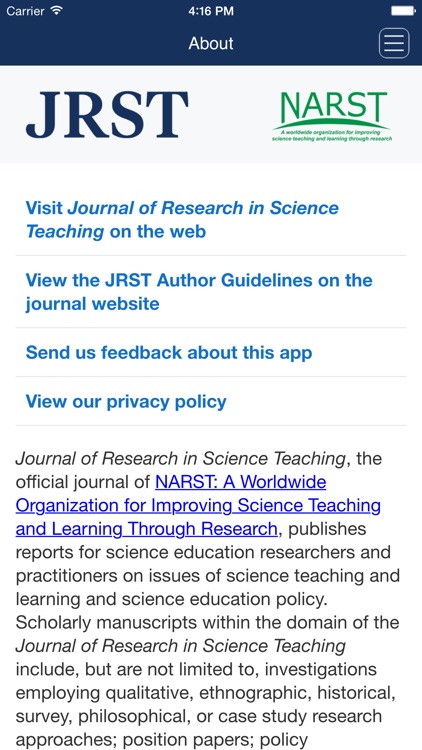 Journal of Research in Science Teaching