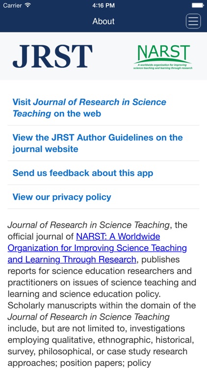 journal of research in science teaching