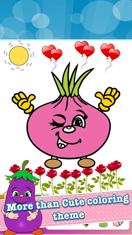 Vegetable Drawing Coloring Book - Cute Caricature Art Ideas pages for kids screenshot-3