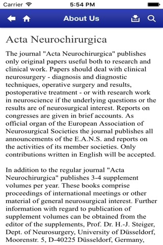 Acta Neurochirurgica screenshot 3