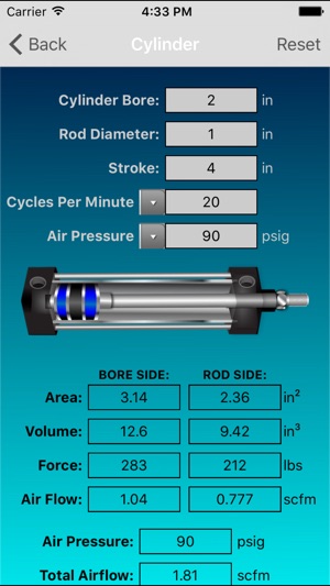 Pneumatic Cylinder Calculator(圖2)-速報App