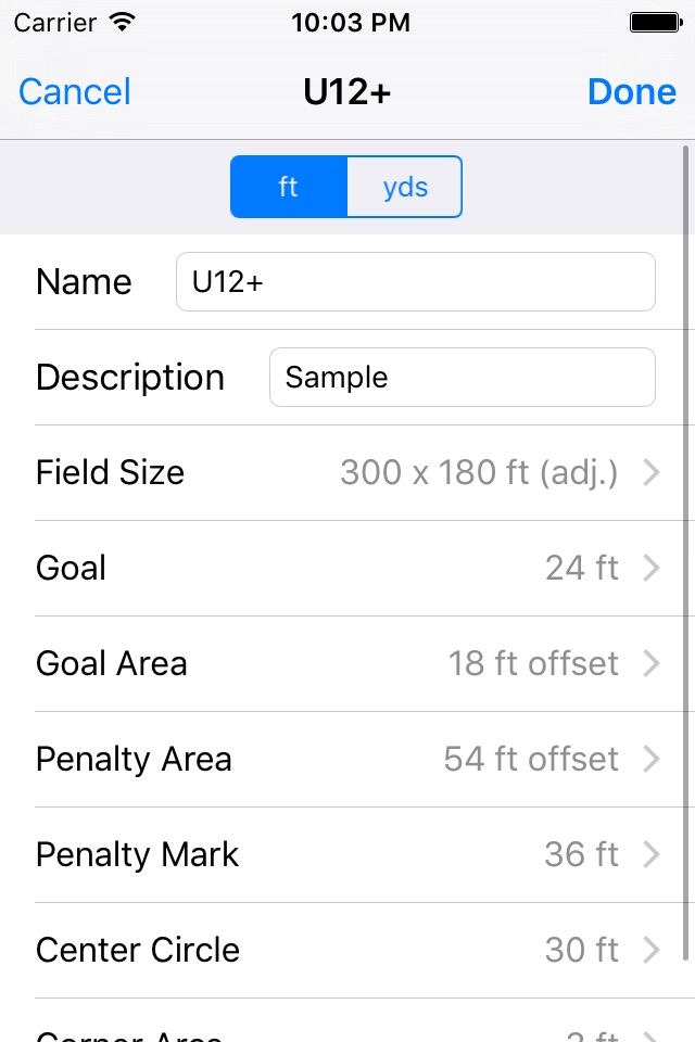 Soccer Field Calculator screenshot 3