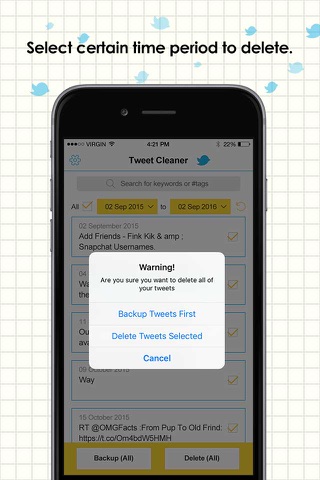 Tweet Delete Master - Search & Clean Your Twitter Tweets screenshot 3