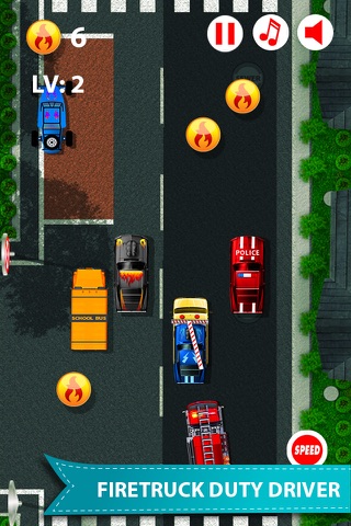 Fire truck driver racing sim screenshot 2