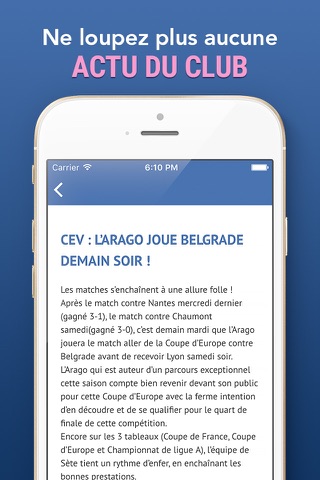 Arago de Sète - Tous les résultats et actualités de votre club de volley screenshot 4