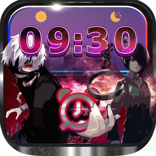 iClock – Manga & Anime : Alarm Clock Tokyo Ghoul Wallpapers , Frames and Quotes Maker For Pro