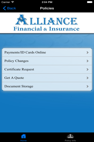 Alliance Financial & Insurance screenshot 2