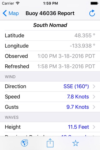 NOAA Buoy Reports screenshot 3