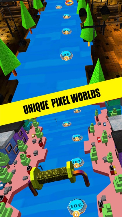 Pixel Run Blocky 3D. Endless Running on Block War Roads Challenge