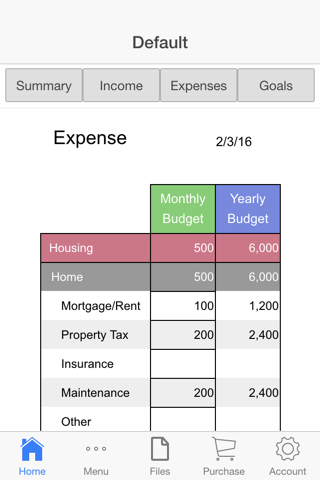 Home Budget Ledger screenshot 2