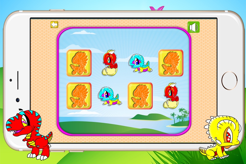 Dinosaur and Dragon Preschool Educational Matching Games for Kids screenshot 4