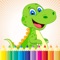 Icon Dinosaur Dragon Coloring Book - Dino Drawing for Kids Free