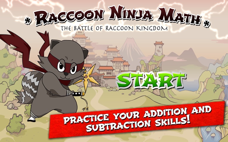 Raccoon Ninja: Basic Addition and Subtraction Games for Kids thumbnail 1