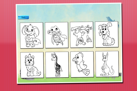 Baby Animals Coloring Book :Paint Bird Monkey Lion Rabbit Dog Elephant and more screenshot 3
