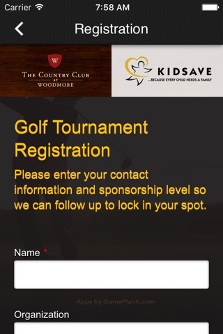 Kidsave Golf Fundraiser screenshot 2